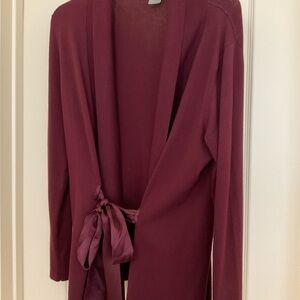 Ann Taylor Deep Burgundy cardigan